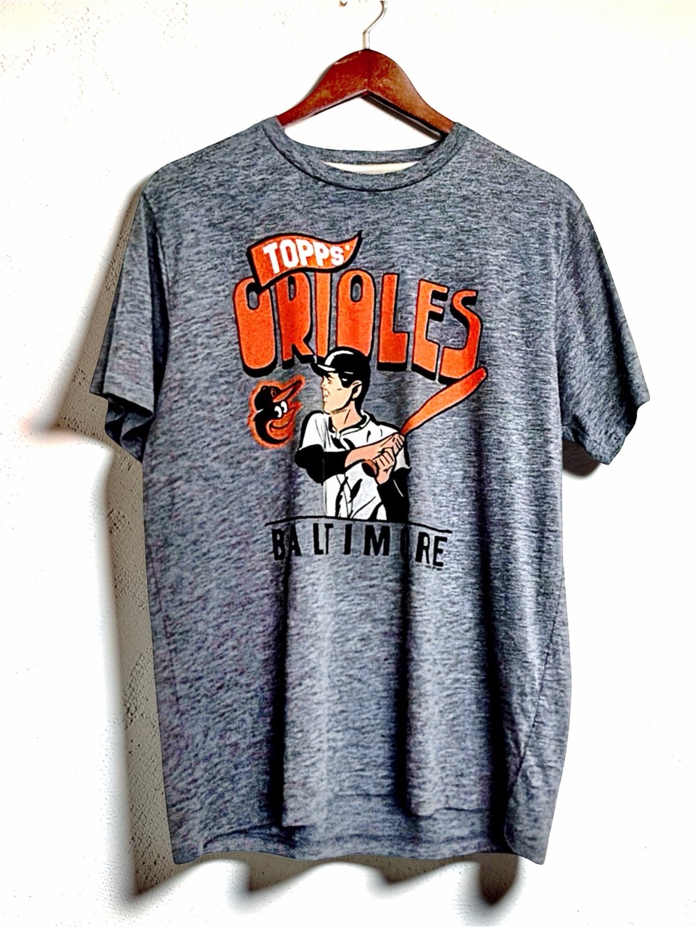 Homage/Topps Baltimore Orioles T-Shirt | Large | Gray Tri-Blend | MLB | NWOT